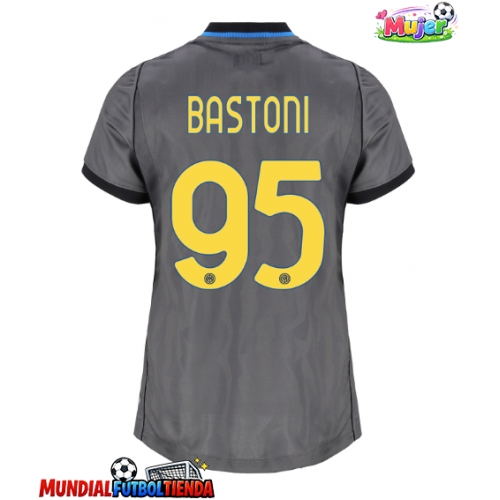 Camiseta Inter Milan Alessandro Bastoni #95 Tercera Equipación Replica 2026-27 para mujer mangas cortas